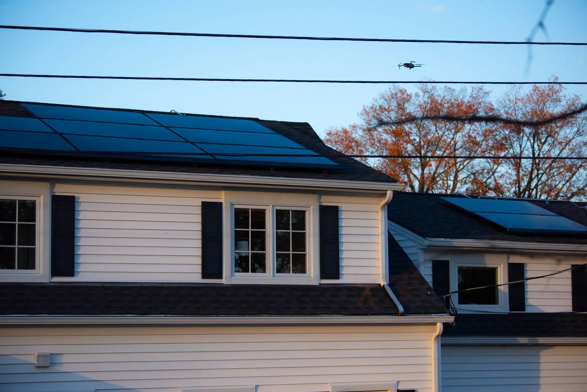 Residential home with solar panel installation in Green, OH