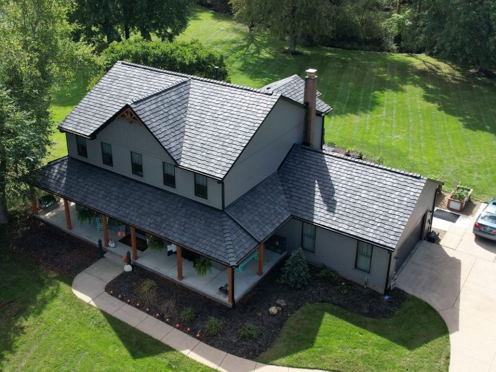powell oh brava roof tile installation on a 2 story residential home with attached garage